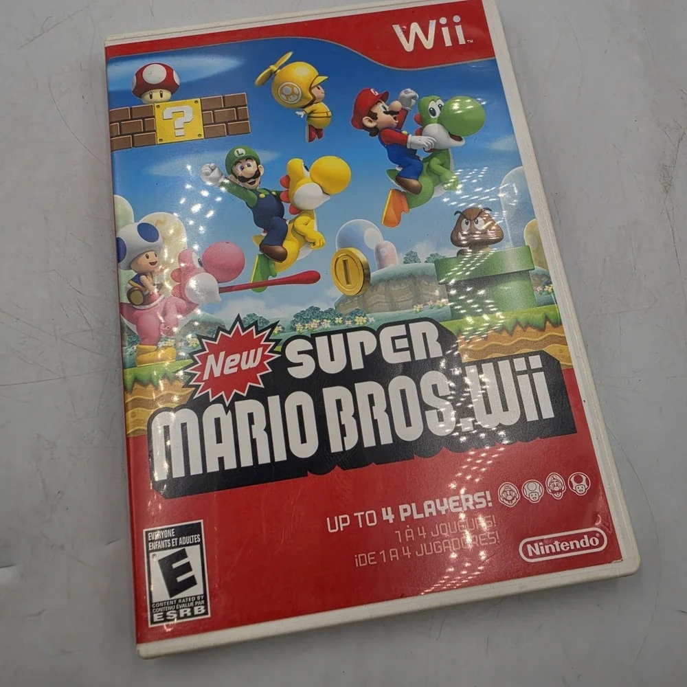 New Super Mario Bros Wii Nintendo Wii Game W Case & Manual E For Everyone